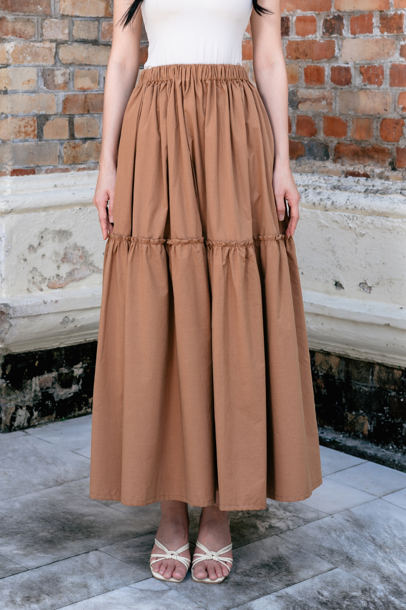 UNITY SKIRT IN COFFEE BROWN